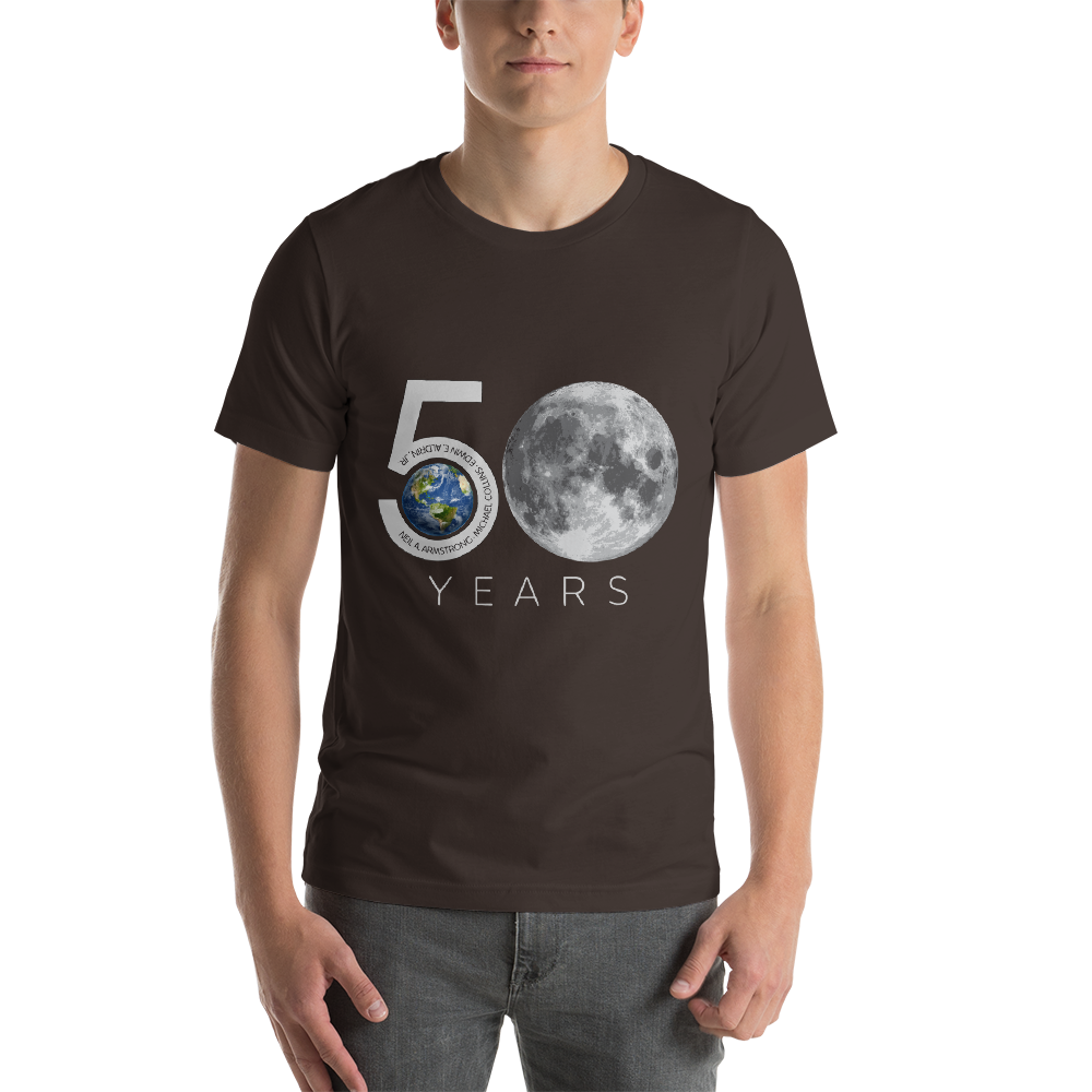 50th Anniversary of Moon Landing Short-Sleeve Unisex T-Shirt (Various T-Shirt Colors)