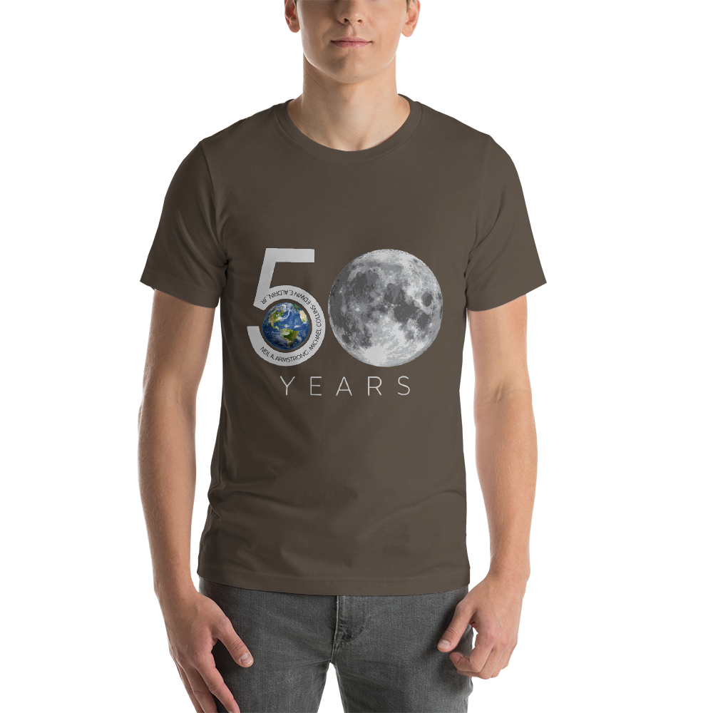 50th Anniversary of Moon Landing Short-Sleeve Unisex T-Shirt (Various T-Shirt Colors)