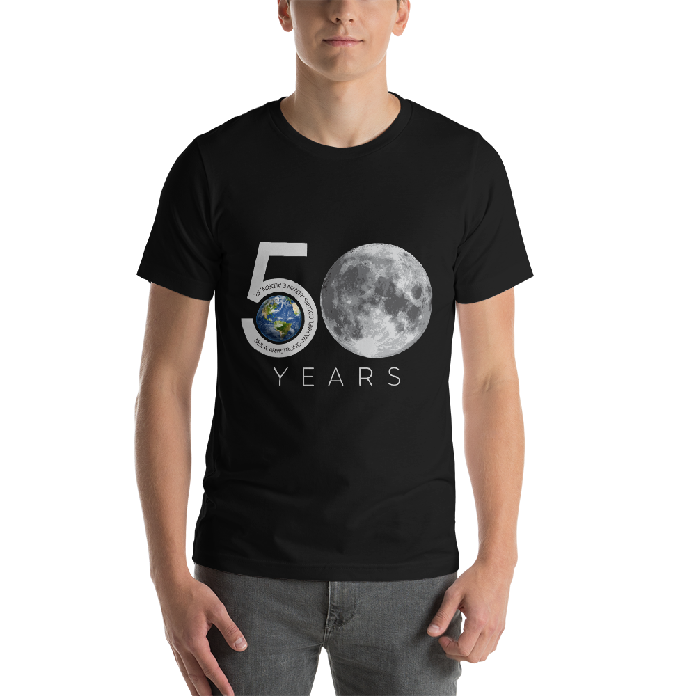 50th Anniversary of Moon Landing Short-Sleeve Unisex T-Shirt (Various T-Shirt Colors)