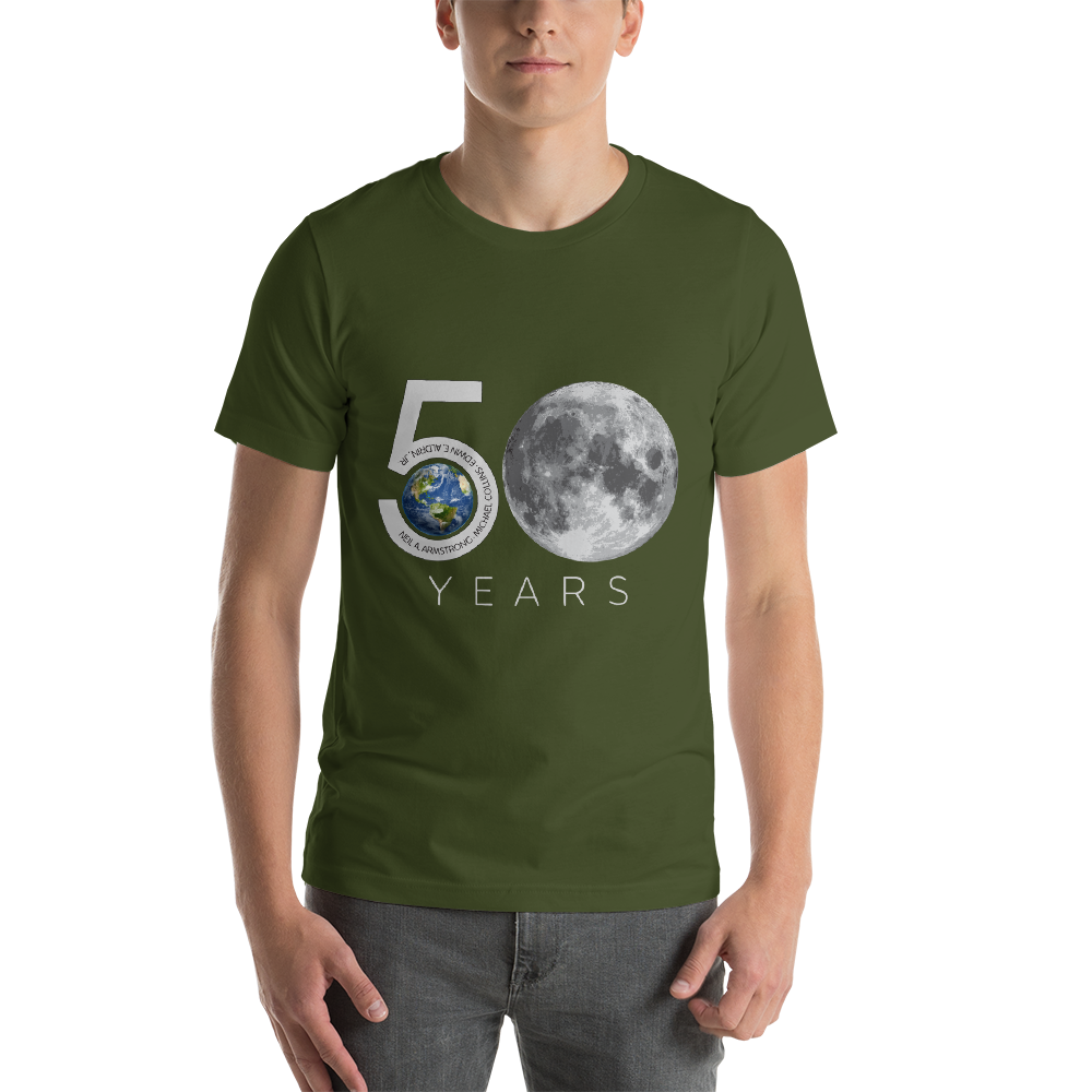 50th Anniversary of Moon Landing Short-Sleeve Unisex T-Shirt (Various T-Shirt Colors)