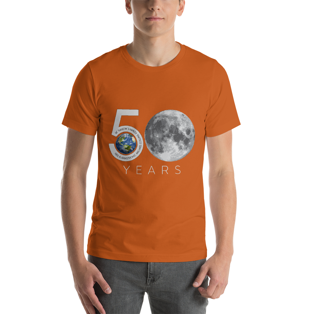 50th Anniversary of Moon Landing Short-Sleeve Unisex T-Shirt (Various T-Shirt Colors)