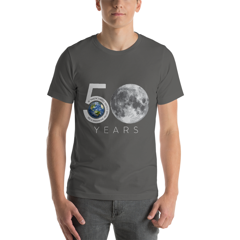 50th Anniversary of Moon Landing Short-Sleeve Unisex T-Shirt (Various T-Shirt Colors)